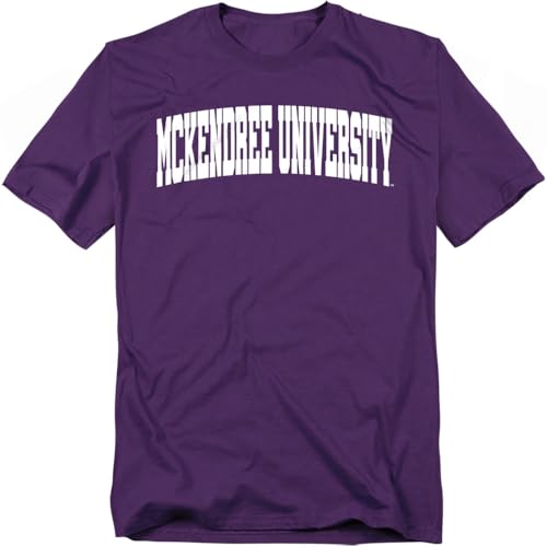 LOGOVISION McKendree University School Name Arch Unisex Adult T Shirt, Purple, Medium