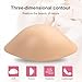 Lightweight Breast Prosthesis for Mastectomy, Post Surgical Breast Forms Triangle Concave Bra Inserts Padding for Swimming(1 Piece) Skin
