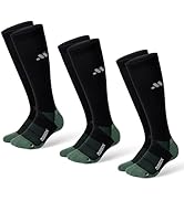 Compression Socks for Women and Men,Knee High 15-20mmHg Graduated Circulation Support(3 Pairs)for...