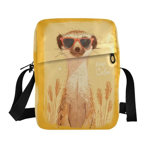 Yellow Simple Animal crossbody messenger bag shoulder bag crossbody Womens Crossbody Purses Adjustable Strap for School Travel