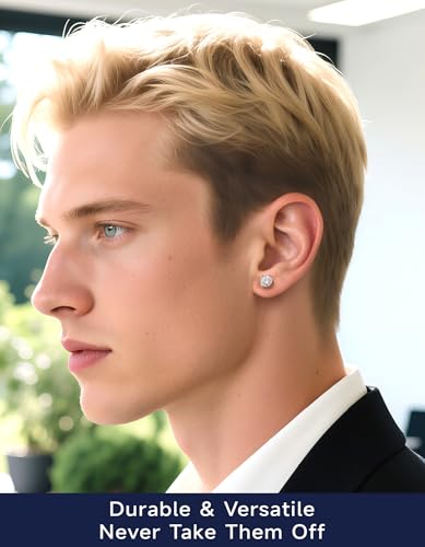 MomentWish Moissanite Earrings, Birthday Gifts for Her, Simulated Diamond Stud Earrings for Women, 925 Sterling Silver Studs Jewelry Gift for Anniversary Christmas3