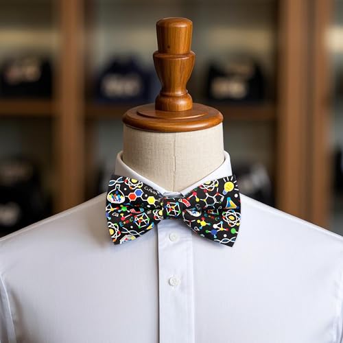 Image of Colorful Fun Pattern Pre-Tied Bow Tie Mens Floral Space Adjustable Bowtie