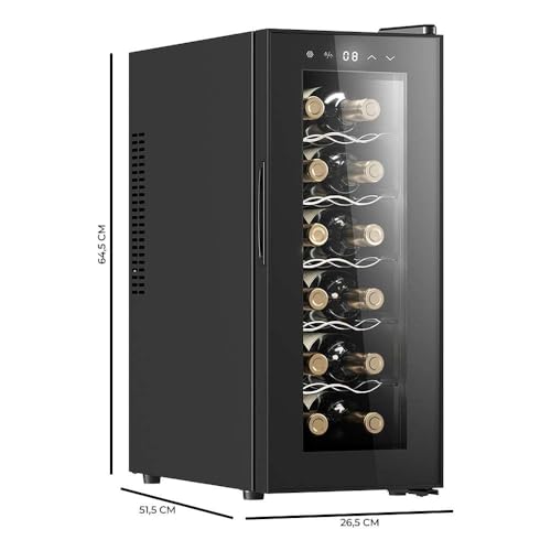 Cecotec Cantinetta Vino Bolero GrandSommelier 1250 CoolCrystal. 12 Bottiglie, Raffreddamento Termoelettrico, LED, ideale per conservare i tuoi vini alla temperatura perfetta. - immagine 3