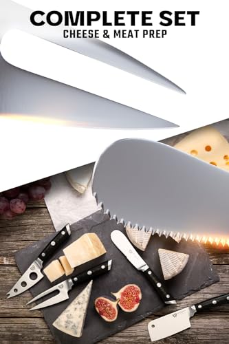 Couteau à fromage cranté Dalstrong à manche G10 et mini couperet - 4