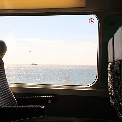 11 x Aufkleber Rauchen Verboten (5 cm - Rund) - UV-Resistent - Vorgestanzt - Für Außen und Innen - Perfekte Alternative zum Nicht Rauchen Schild - Rauchen verboten Aufkleber 5cm