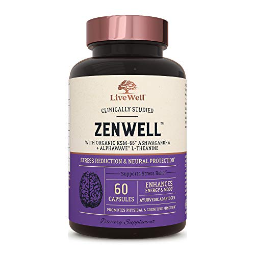 ZenWell - Organic Ashwagandha with KSM-66 | Clinically Studied Stress Reduction and Neural Protection (60 Capsules)