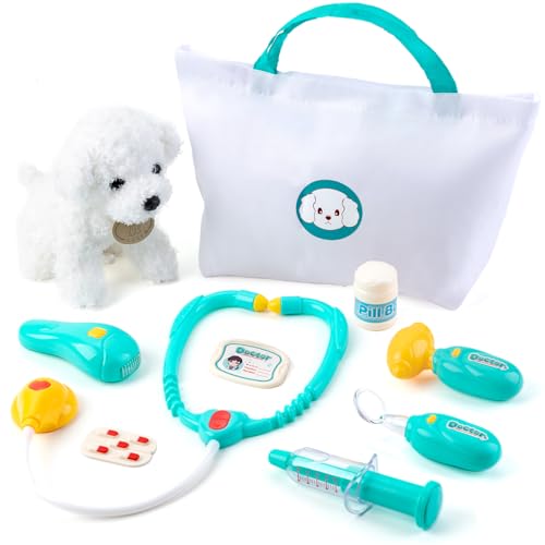 GEMUFO Doctor Kit for Toddlers 3-5, Kids Veterinarian Playset Doctor Set, Fun Role Playing Game Doctor Play Gift for Kids
