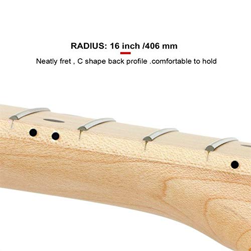 Guitar Parts Banana Neck Dot Inlay 22 Frets for Electric Guitar Replacement Maple on Maple