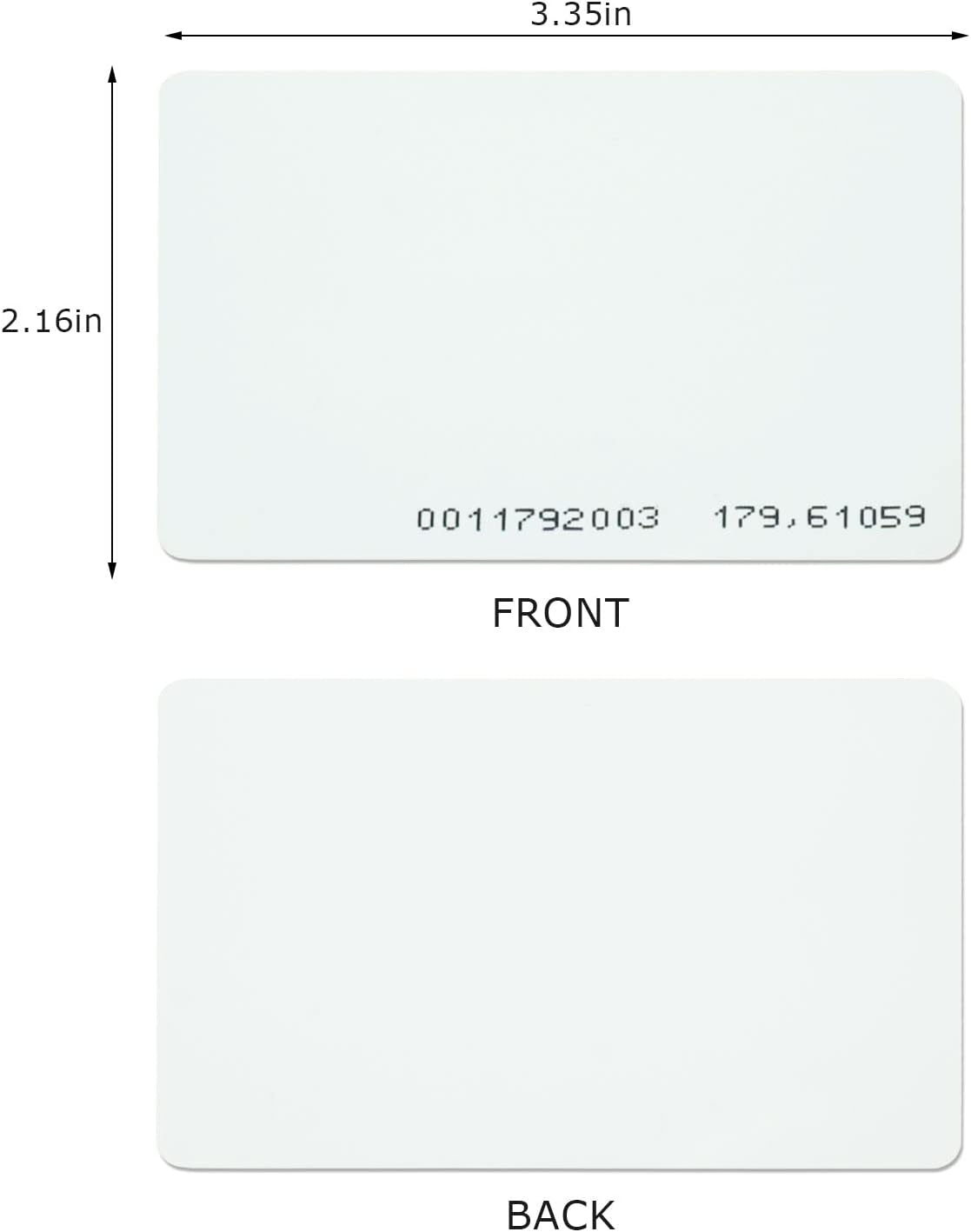 RFID Access Control Keycard, 125khz EM4100, 100pcs, White