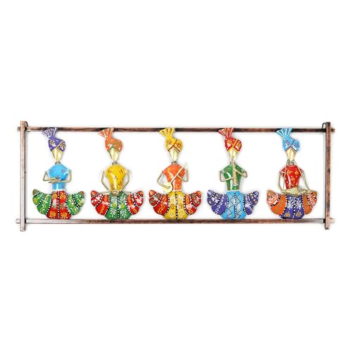 Image of Habere India-All the Cultures Fabricating India Rajasthani Figures Wall Decor | Wall Art | Corporate Gift Items for Employees