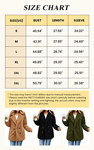 Prettygarden Women's 2023 Fashion Winter Coat Long Sleeve Lapel Zip Up Faux Shearling Shaggy Oversized Shacket Jacket (Style Two White,Medium) #TOP4