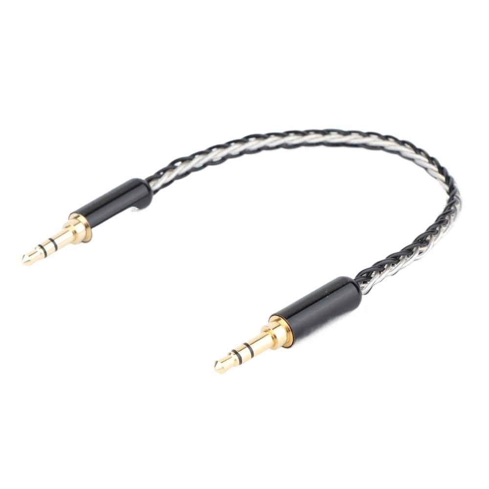 Câble auxiliaire audio HiFi plaqué argent 3,5 mm mâle vers 3,5 mm mâle 3,5 mm (E51601,1 m)