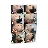 Generic Modern Barber Shop Salon Male Beard Style Guide Hairstyle Chart Poster Canvas Print Wall Art Decor Poster Living Room Office Bedroom Aesthetic 08x12inch(20x30cm) Unframe-style