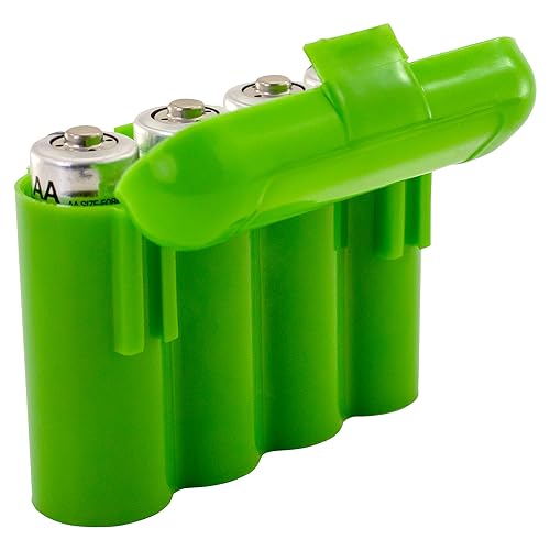 Powertron Batteries 3 Pack AA/AAA / CR123A Green Battery Holder Storage Cases - Thumbnail 4