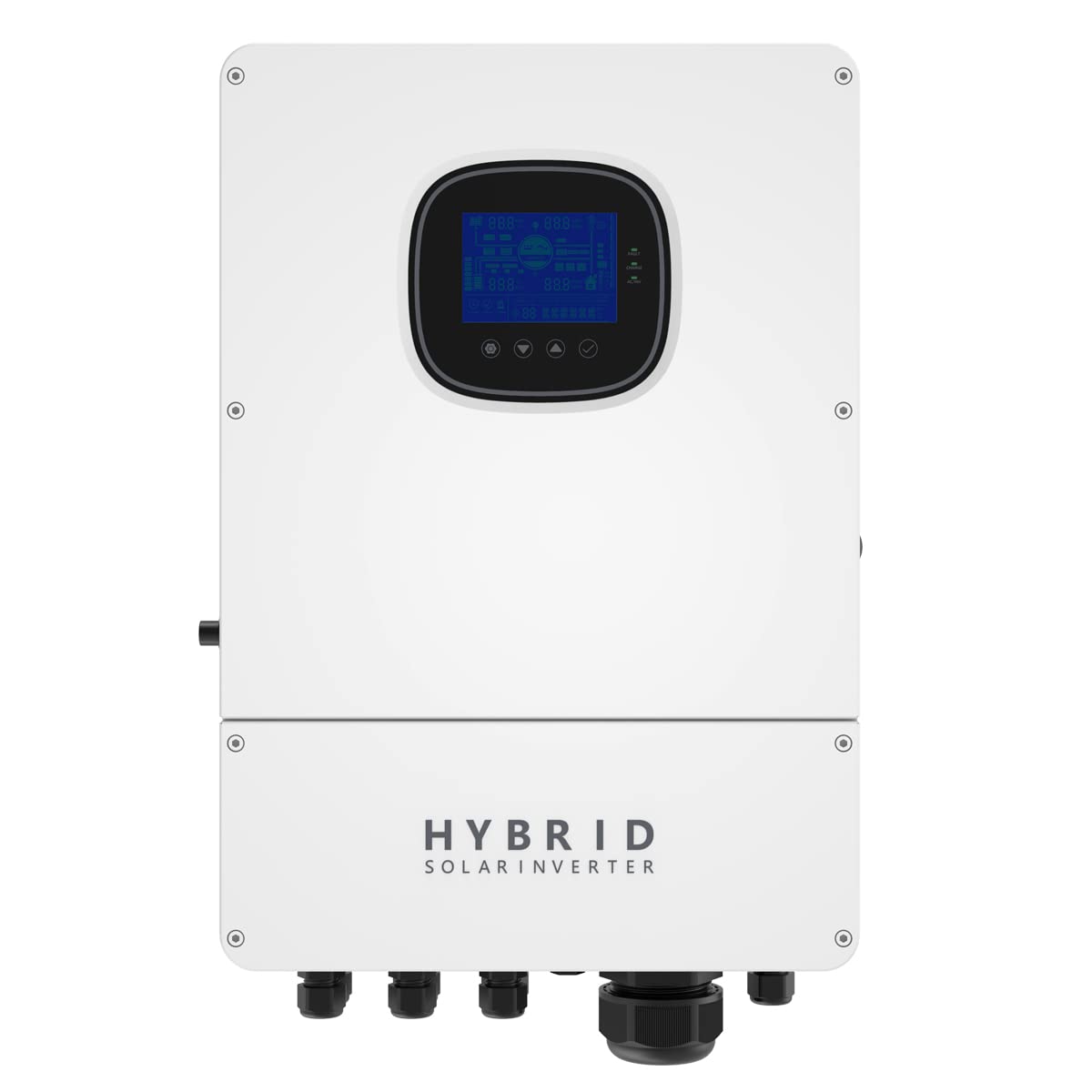 5500W 48V On-Grid/Off Grid Inversor Híbrido AC230V MPPT 100A Carga Solar con Carga y Descarga Temporizada para Corte de Pico y Llenado de Valle Apto para Batería de Plomo y Litio