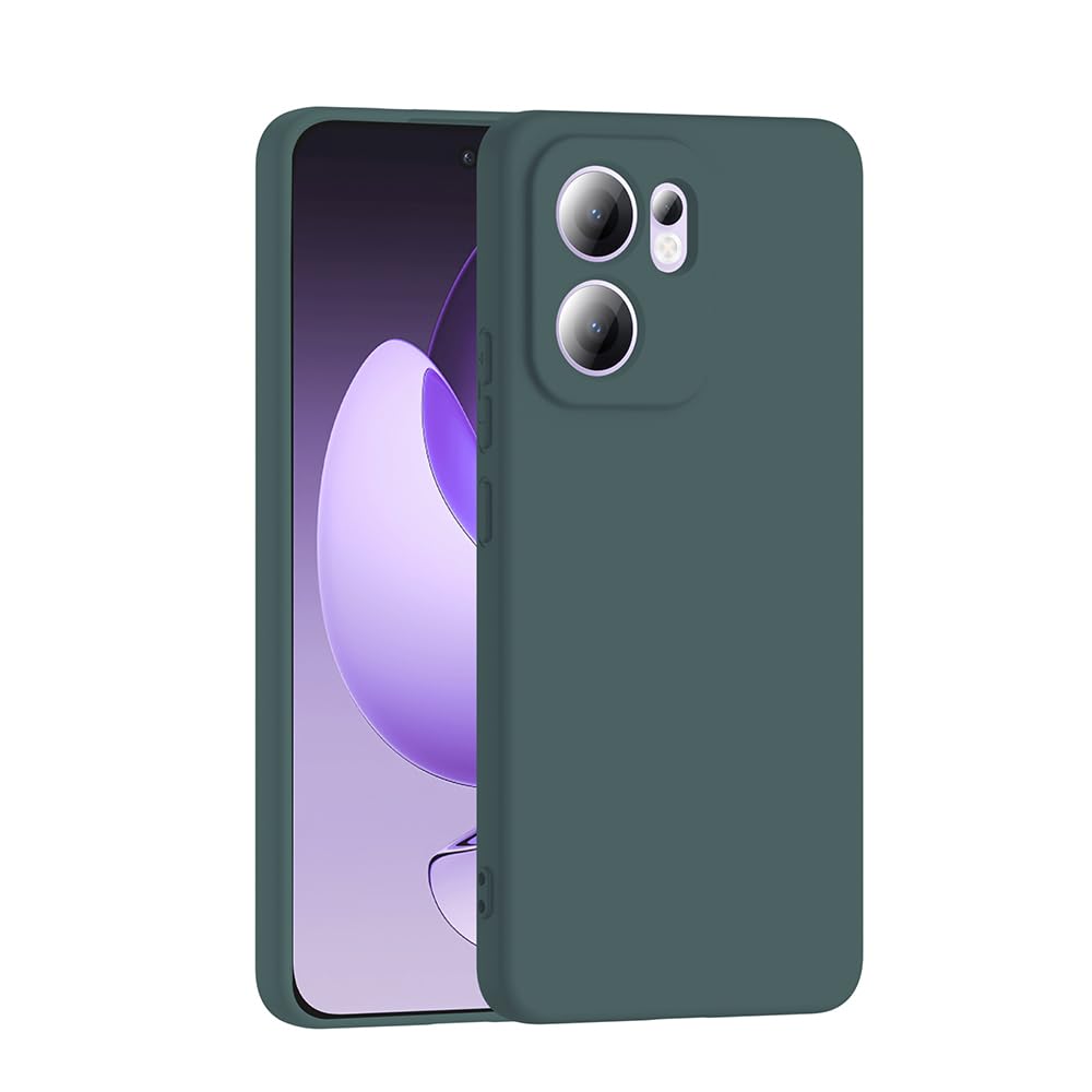 Zore Oppo ile uyumlu Reno 13F 5G Kılıf Zore Mara Lansman Kapak Koyu Yeşil