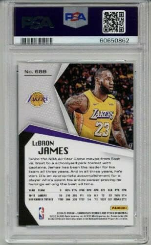 2018 PANINI CHRONICLES #689 LEBRON JAMES BASKETBALL CARD LEGEND PSA 9