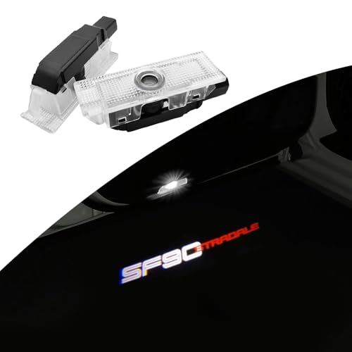 2PCS LED Door Logo Lights Compatible for SF90 Car Accessories HD Welcome Lamp Projector Ghost Shadow Puddle Courtesy Step Light