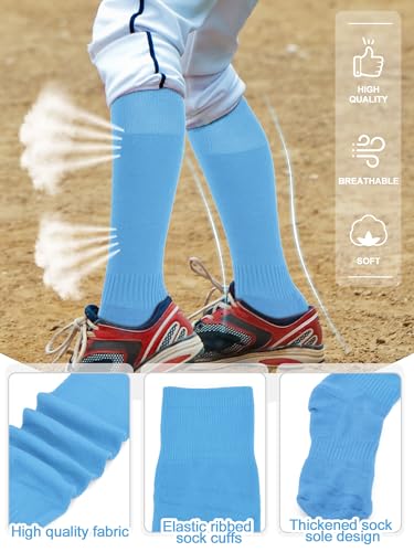 3 Pairs Baseball Socks Softball Belts Set Adjustable Elastic Belt Athletic Sock Moisture-Wicking for Boys Girl3