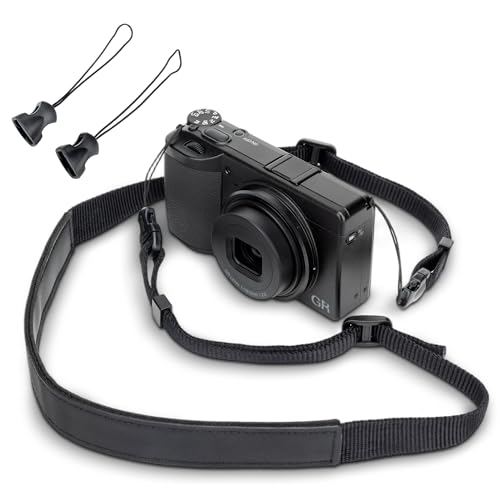 Camera Neck Strap w Leather Pad & Quick Release for GR IV III RX100 VII L10
