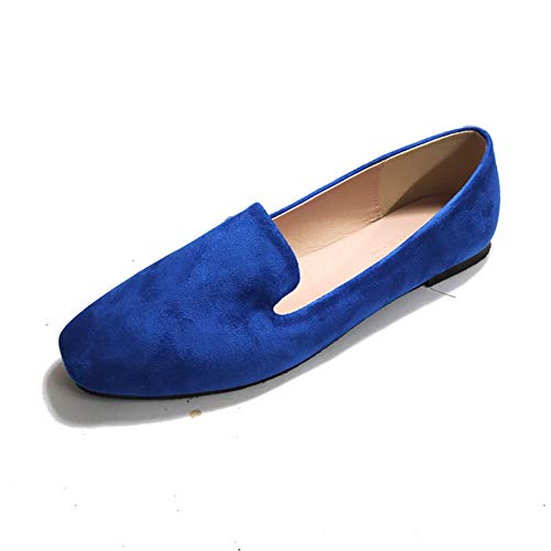 Image of Suede Loafers for Women Flat Shoes Slip On Casual Shoes Comfortable Soft