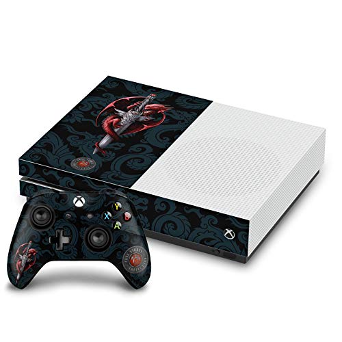Autocollant vinyle de jeu Xbox One S skin dragon poignard Anne Stokes