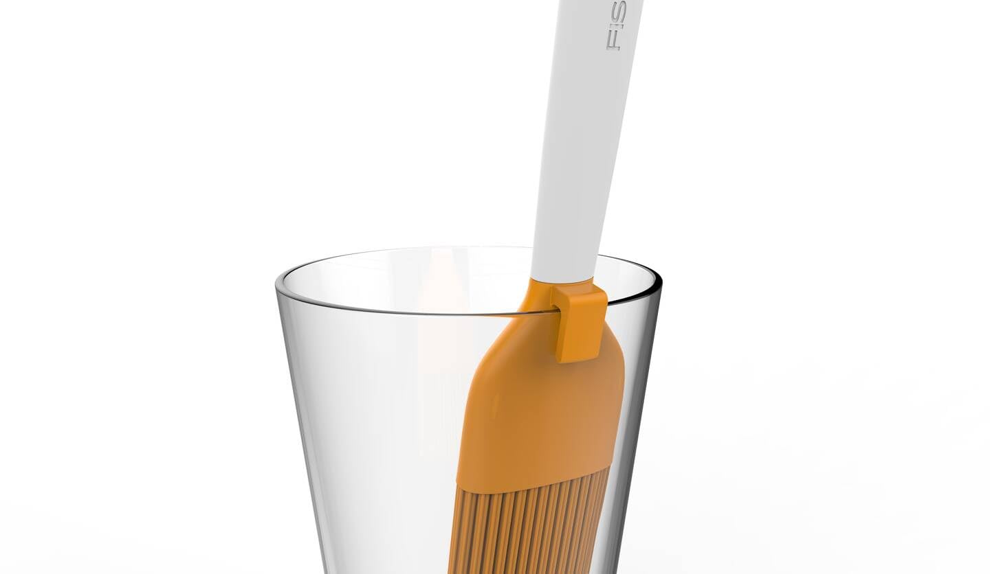 Fiskars Silicone Brush, Length: 19 cm, Synthetic Material/Silicone, Orange/White, Functional Form, 1023614 - Image 4