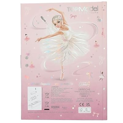 Depesche 13609 TOPModel Ballet Diary with Number Code and Sound, Book with 80 Lined and Colourful Illustrated Pages