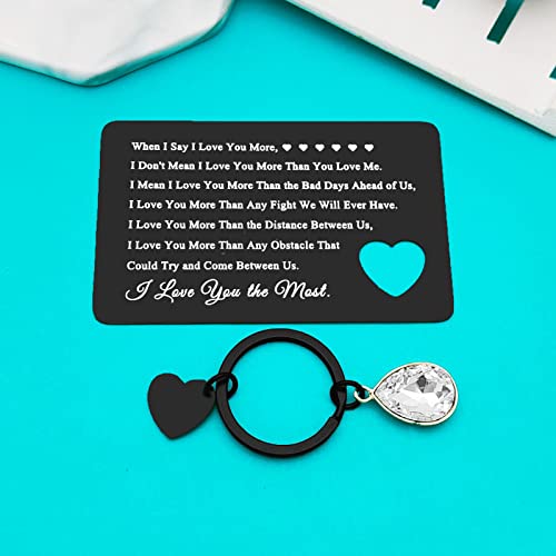 Xiahuyu Engraved Wallet Insert Card for Boyfriend Husband from Girlfriend Wife I Love You Gifts for Him Christmas Birthday Gifts Wedding Anniversary Card Gifts Valentines Day Gifts for Men3