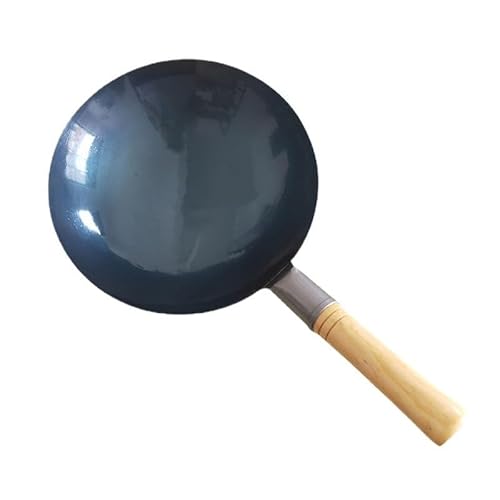 手鍛造鉄 中華鍋 家庭用コーティングなし 調理器具 焦げ付きにくい 厚め鉄 直径22cm (26センチメートル)