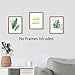 LHIUEM Watercolor Green Leaf Print&Inhale Exhale Quote Gold Foil Print, Botanical Painting Yoga Room Cardstock Art Poster Wall Decor (set of 3, 8’’ x 10’’,Unframed)