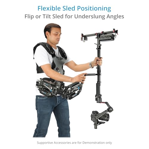 FLYCAM GX-6000 Gimbal Support/Monopod Sled for Vest/Arm Camera Stabilizer System. 18‐32” Telescopic Height Range. Includes Articulating Arm, Counterweights & Accessory Mounts (FLCM-GX-6000) - Thumbnail 3