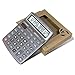 Large Crystal Key Desktop Calculator 12 Digit Big Button Solar Power LCD Display Grey for Office School Home