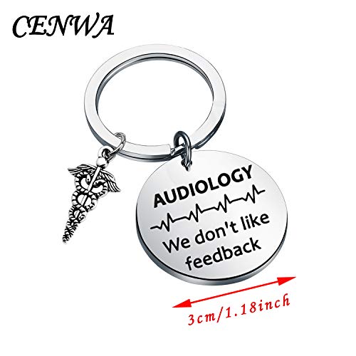 Image of CENWA Audiologist Gift Audiology Student Graduation Gift Audiology We Don't Like Feedback Keychain