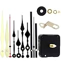 TIKROUND 12888 Quartz DIY Wall Clock Movement Mechanism Repair Parts Replacement Kit Sweep Silent Movement,13mm (1/2 Inch) Maximum Dial Thickness, 23mm (29/32 Inch) Total Shaft Length.(Black Hand)