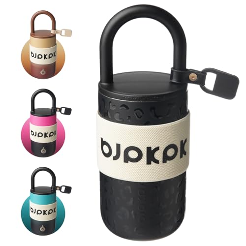 BJPKPK 13oz Insulated Tumbler with Handle & Lid, Stainless Steel Coffee Mug