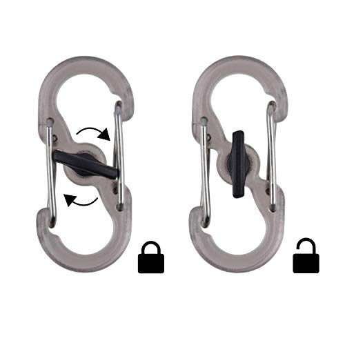 Nite Ize Chaveiro KWB-03-R6, pulseira elástica com clipe S-Biner Clip, azul