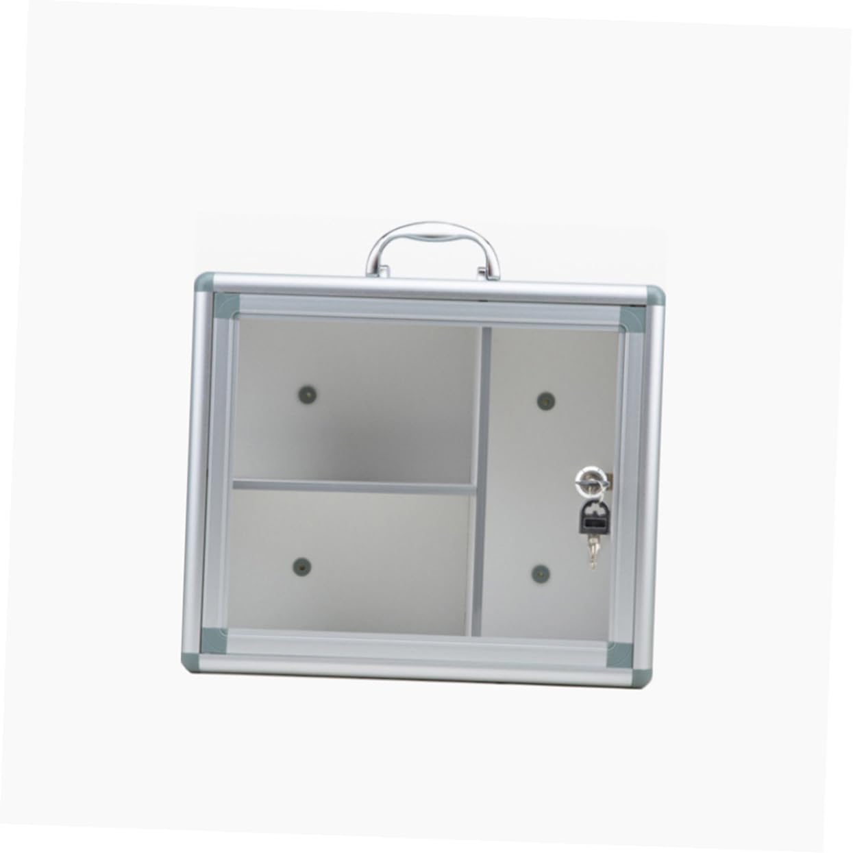 Notfall-medizinbox Aus Aluminiumlegierung Tragbar Und Wandmontierbar Mit Schloss Wasserdichtem Stauraum Und Dreifach Fächern Geeignet Für Erste Hilfe Zuhause Outdoor Und Unterwegs