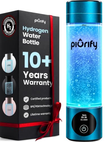 PIURIFY Hydrogen Water Bottle Generator | 6300+ PPB | USA Certified