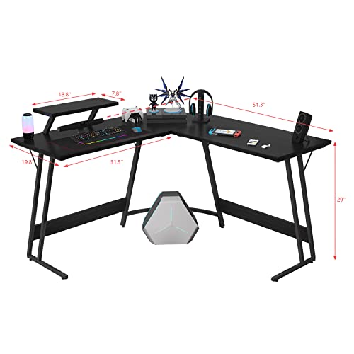 image for Homall L Shaped Gaming Desk Computer Corner Desk PC Gaming Desk Table 