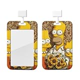 Porte badge coulissant avec clip Simpsons   Étanche   En plastique extra épais   Pour infirmière de bureau