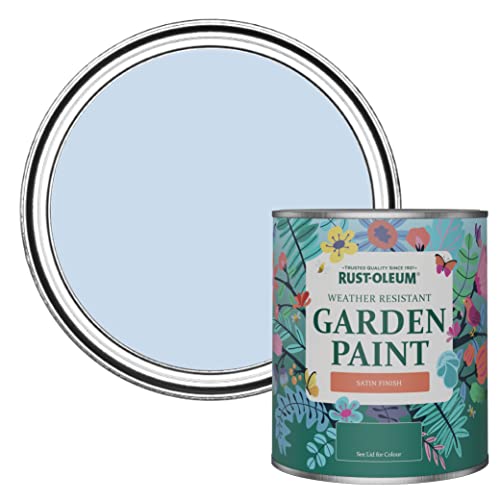 Rust-Oleum Blue Mould-Resistant Garden Paint In Satin Finish - Blue Sky 750ml