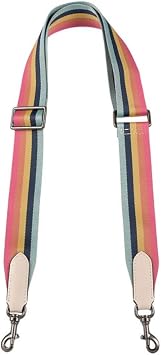 Purse Strap Replacement Crossbody Rainbow Purse Strap for Women Bag Strap Shoulder Bag Straps for Handbags Silver Clasp