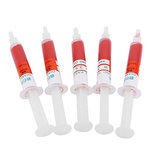 5er Set Diamantschleifer, Diamant Polierpaste Metall 8000 Diamantpaste Polierpaste Läpppaste Schleifpaste Nadelröhrchen W1.0# 8000 (W3.5 (3000 mesh Feinpolieren))