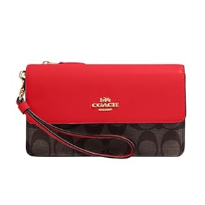Coach Womens Signature Foldover Wristlet