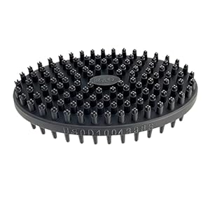 ROPO Double Sided Dog Bath Brush, Pet Grooming Tool with Long and Plum Blossom Teeth, Deep Cleaning and Massage (Black)