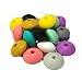 Arakierst 100pcs Silicone Abacus Pearl Bead 12mm Silicone Flat Spacer Beads for Pacifier Chain DIY Beading Mom Nursing Necklace Accessories