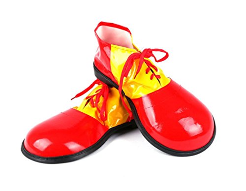 Halloween Clown Shoes Jumbo Large Clown Shoes Halloween Costumes Accessories for Adults-Red
