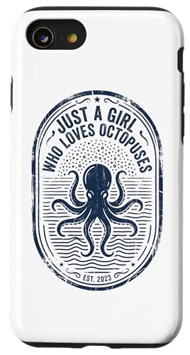 Just A Girl Who Loves Octopuses���B���e�[�W�o�b�W �X�}�z�P�[�X iPhone SE (2020) / 7 / 8 �p