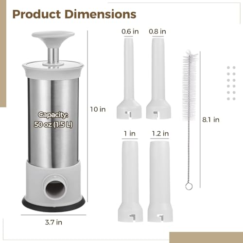 Machine à saucisses manuelle verticale facile à utiliser avec brosse incluse - 6